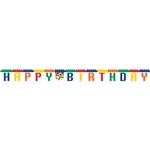 Building Block Party Jointed Birthday Banner