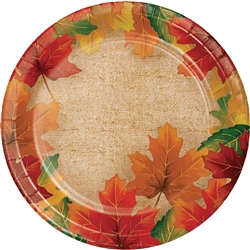 Rustic Leaves 9 Inch Plates