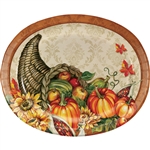 Harvest Cornucopia Paper Oval Platters