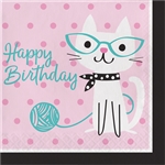 Purr-Fect Party Birthday Luncheon Napkin