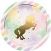 Unicorn Sparkle 9 Inch Plates