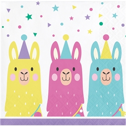 Llama Party Beverage Napkins