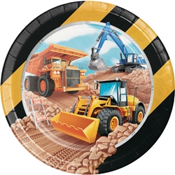 Big Dig Construction 9 Inch Plates