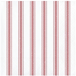 Galvanized Red Stripes Beverage Napkins