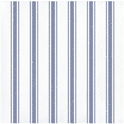 Galvanized Navy Stripes Beverage Napkins