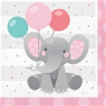 Enchanting Elephant Pink Luncheon Napkins