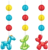 Animal Balloons Hanging Cutouts with Honeycomb Accents