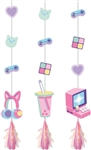 Digital Game Girl Hanging Cutouts