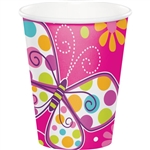 BUTTERFLY SPARKLE 9 OUNCE CUPS