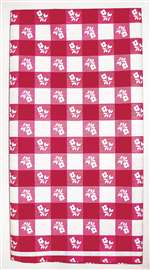 RED GINGHAM PLASTIC TABLECOVER