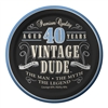 Vintage Dude 40th Dessert Plates