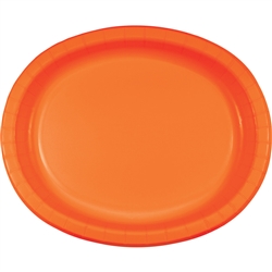 Orange Oval Paper Platters