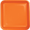 ORANGE 7  SQUARE PAPER PLATES