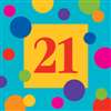 21ST BIRTHDAY STRIPES LUNCHEON NAPKINS