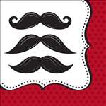 Mustache Madness Luncheon Napkins