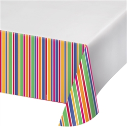 Party Dots and Stripes Plastic Tablecover