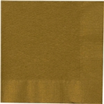 Gold Beverage Napkins - 50 Count