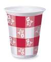 Red Gingham Plastic Cups