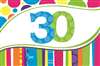 Bright And Bold 30th Invitations