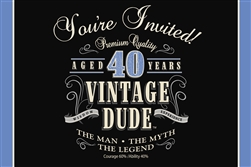 Vintage Dude 40th Invitations