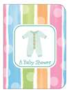 Baby Clothes Diecut Fold Over Invitations