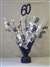 60 BLACK/BLACK- SILVER SPRAY CENTERPIECE