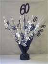 60 BLACK/BLACK- SILVER SPRAY CENTERPIECE