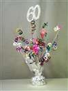 60 SILVER/MULTI-COLOR SPRAY CENTERPIECE