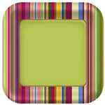 COLORFUL STRIPES DINNER PLATES