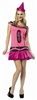 Shimmering Blush Glitter Crayola Crayon Dress Adult Costume