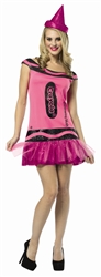 Shimmering Blush Glitter Crayola Crayon Dress Adult Costume