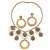 Gold Necklace And Earrings Costume Set