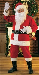 FLANNEL SANTA SUIT ADULT COSTUME - STANDARD