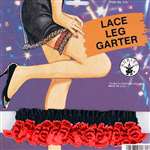 LACE LEG GARTER - BLACK / RED