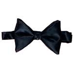 BLACK SATIN BOWTIE WITH NECKBAND