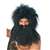 BLACK PREHISTORIC BEARD AND WIG SET