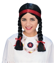 NATIVE AMERICAN FEMALE WIG - BLACK