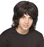 70S SHAG WIG BLACK