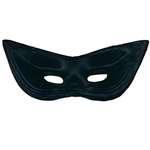 BLACK SATIN HARLEQUIN MASK