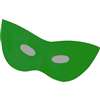 GREEN SATIN HARLEQUIN MASK