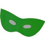 GREEN SATIN HARLEQUIN MASK