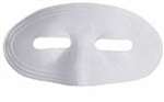 WHITE SATIN DOMINO EYEMASK