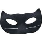 VELOUR CAT MASK - BLACK