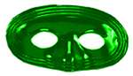 GREEN PLASTIC DOMINO MASK