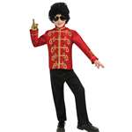 RED MILITARY MICHAEL JACKSON DELUXE KIDS COSTUME - LARGE