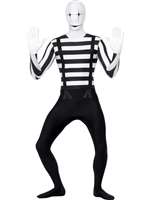 Mime Second Skin Large Adult Costume