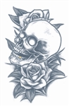 Prison Skull and Roses Tattoo