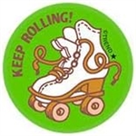 Keep Rolling Leather Scratch N Sniff Stickers