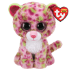 Lainey Pink and Green Multicolor Leopard Beanie Boo's Plush