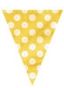 Yellow Dots Flag Banner 12Ft Plastic